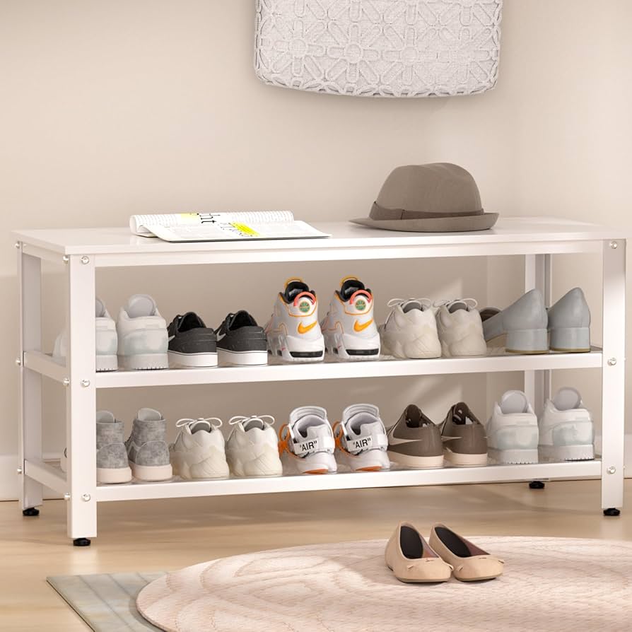 置物 GIMME SOME NEXT Amazon.com: Apicizon White Shoe Rack, 35.5 Inches 3-Tier